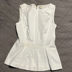 Kate Spade Bow Shoulder Peplum Blouse